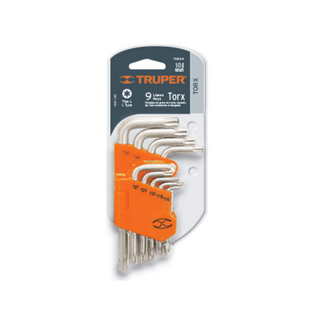 TRUPER TORX-9 star hex key set (9 pieces)