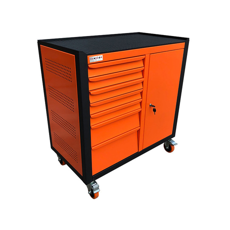 DROPBOX D0B7B orange 7-drawer tool cabinet