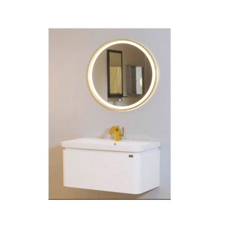 Gương đèn led cảm ứng 60x60cm Cotto AMR11B01-Gold mạ titan vàng