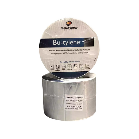 Fireproof tape 10mx10cm Isoltema Fanxisil BU-TYLENE ALU BRICO gray