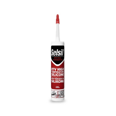 Keo silicon chịu nhiệt 280ml Selsil RTV màu đỏ