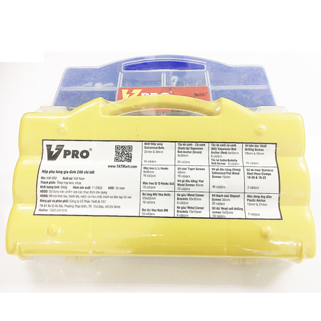 VPRO HW-002 246-Piece Family Handy Spare Parts Box