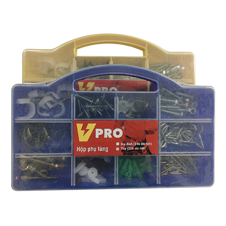 Handy spare parts box 228 pieces VPRO HW-003