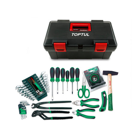 Hộp đựng dụng cụ xách tay 3 ngăn Toptul GCAZ0025 (31 chi tiết)