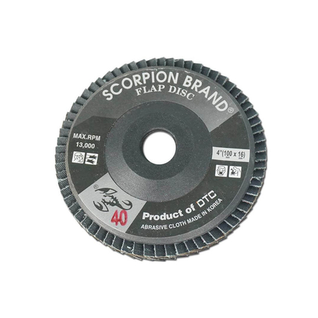 Black sanding disc 4inch, grit 40, SCORPIO BCÄ 40