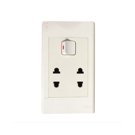 Ổ cắm đôi 2 chấu 16A 1 lỗ LIOA SS192UX