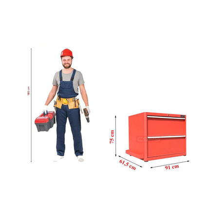 Tủ dụng cụ 91cm 2 ngăn kéo CSPS VNGS3661BC12