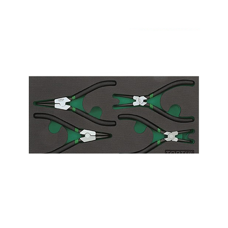 Bộ kềm mở phe ngoài mũi cong Toptul GVA0406 (4 chi tiết)