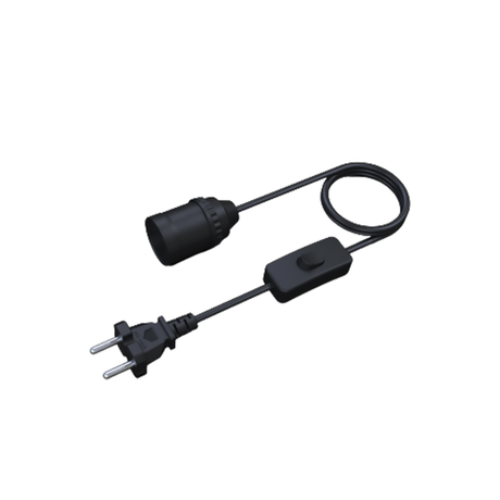 10m Dien Quang DQ LH 10B E27 black switch lamp holder