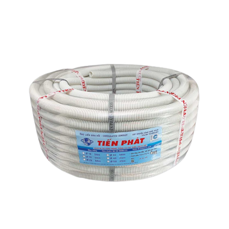 Ống luồn đàn hồi phi 20mm Tiến Phát RG20/1 màu trắng