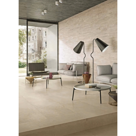 Gạch Vân Cement, Mờ, CASALGRANDE, CEMENTO RASATO BEIGE 10.5 MM 60*120
