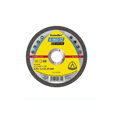Stainless steel, aluminum, copper cutting stone A960TZ/125x1x22mm Klingspor 322181