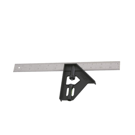 Stanley 12 inch plastic water-rolled square ruler 46-012