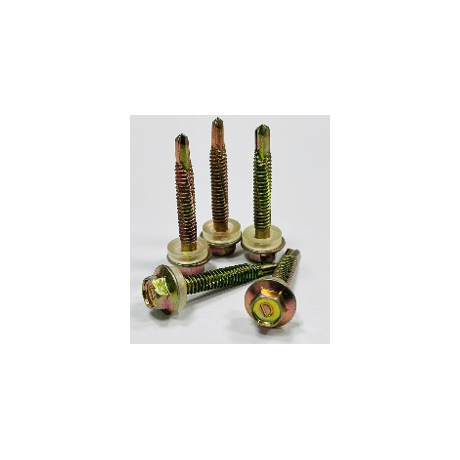 Bu lông long đền bắn tôn ren kim loại #12x40 (D) nhiệt luyện mạ 7 màu (200 con/ bịch)