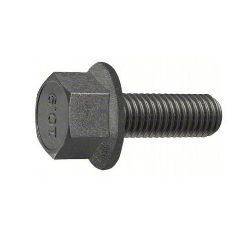 Hex Flange Bolts Flanged Metric M8x1.25x20mm Class 10.9 Steel Black Oxide Fully Threaded