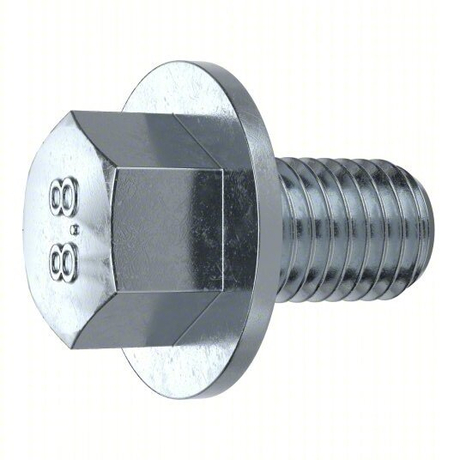 Hex Flange Bolts Flanged Metric M10x1.5x60mm Not Graded Steel Zinc Plated Fully Threaded