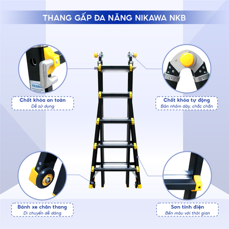 Thang nhôm gấp đa năng Nikawa NKB-46