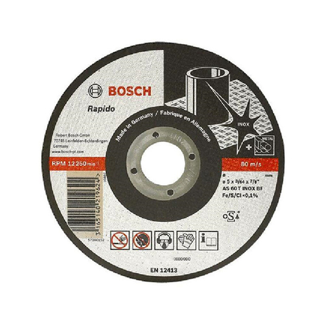 Stainless steel cutting stone 125x22.2mm BOSCH 260860