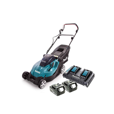 Máy cắt cỏ 4300mm đẩy tay pin 18V/4Ah Makita DLM431PT2