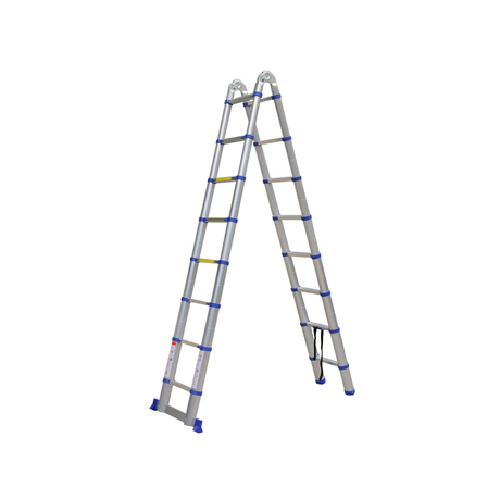 Thang nhôm chữ A rút gọn đơn 2x8 bậc Advindeq ADT708B