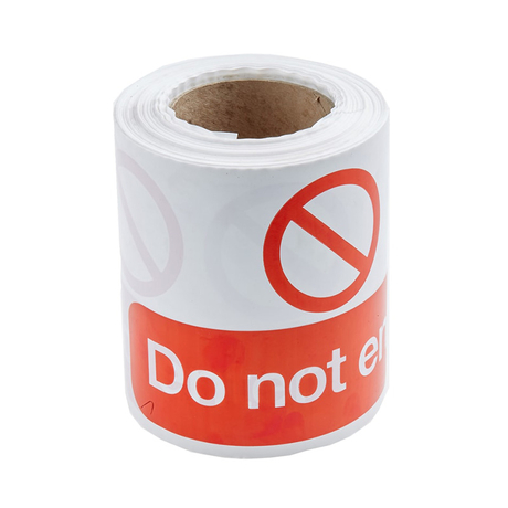 Warning tape 100mx150mm RS PRO 866068 white red