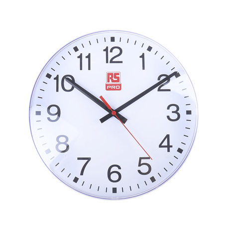 RS PRO 4409568 300mm Wall Clock