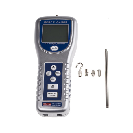 RS PRO 1113690 20kg tensile force and tension meter (RS232, USB)
