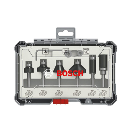 BOSCH 2607017470 6-piece edge milling cutter set for wood