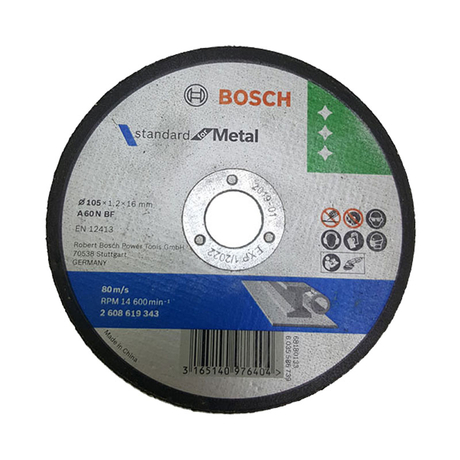 Iron cutting stone 105x1.2x16mm BOSCH 2608619343