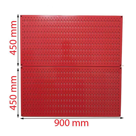 Tấm lưới đôi Pegboard màu đỏ treo tường FABINA FBNVL9090R - 2 tấm