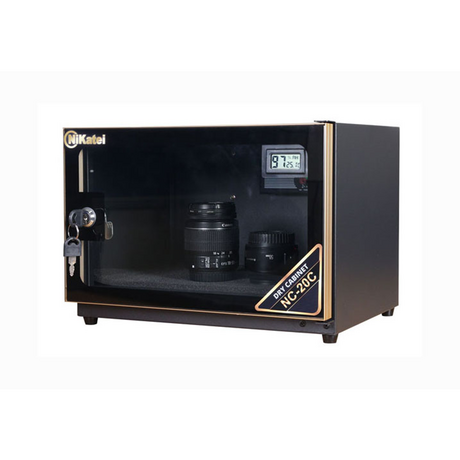 Nikatei NC-20C 20 liter anti-humidity cabinet with gold-plated aluminum border