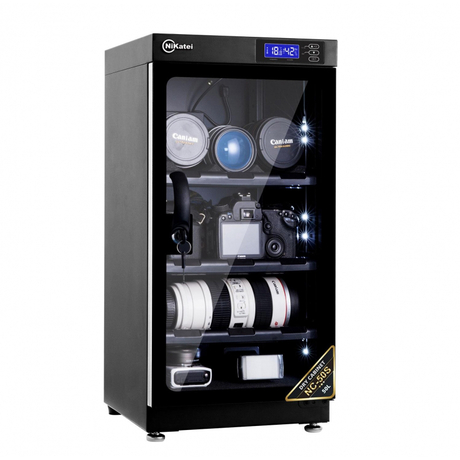Tủ chống ẩm 50 lít Nikatei NC-50S Viền Nhôm Mạ Bạc