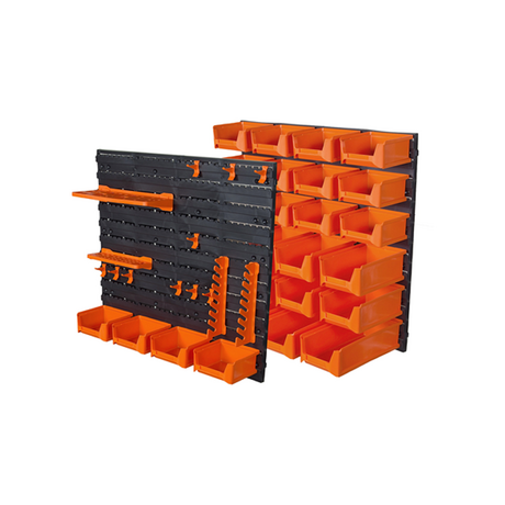 Tactix 320600 tool rack includes 43 tools for storage and hanging