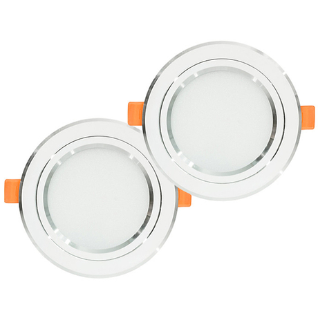 Comet CD03M0070S 7W ultra-thin color-changing recessed LED light with silver rim