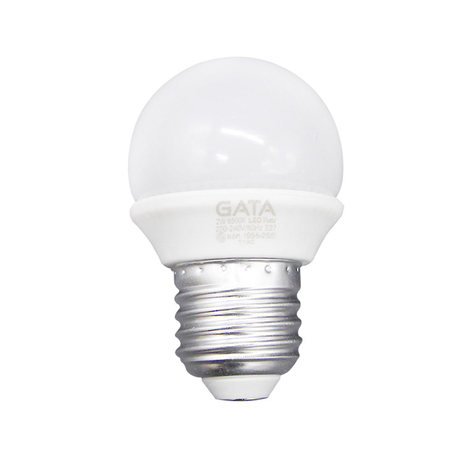Bóng đèn LED 2W đuôi E27 Gata TL01-2W ánh sáng vàng