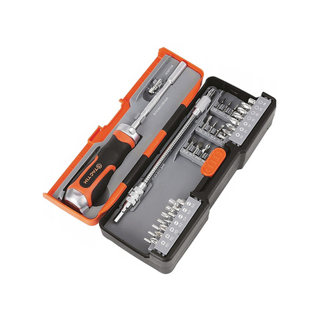 Bộ tua vít ratchet Tactix 205253 43 chi tiết