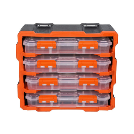 Tủ nhựa ngăn kéo đựng linh kiện Tactix 320670 4 hộp đựng