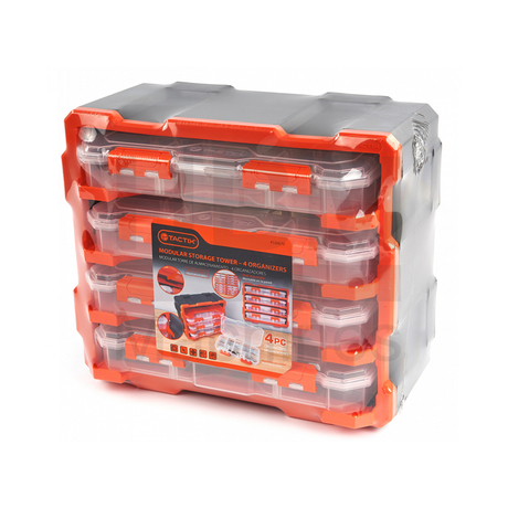 Tủ nhựa ngăn kéo đựng linh kiện Tactix 320670 4 hộp đựng