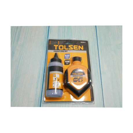 Cuộn dây phấn 30m có thước thủy Tolsen 42013