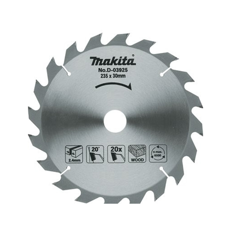 Alloy saw blade 235x25mm for wood MAKITA D-34316