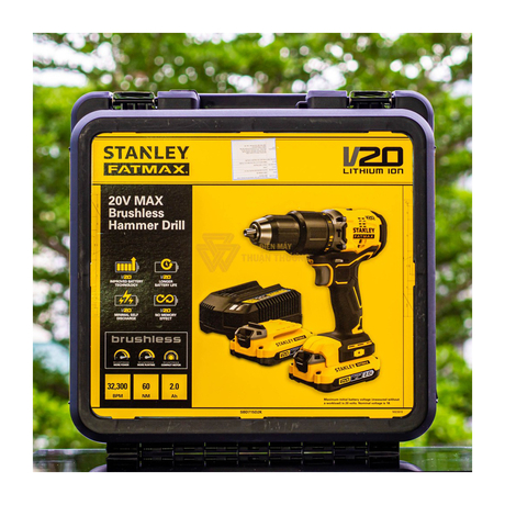 Máy khoan búa dùng pin 20V Max Stanley SBD715D2K-B1
