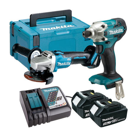 Bộ mài góc và máy vặn vít 18V/3.0Ah Makita DLX2395J