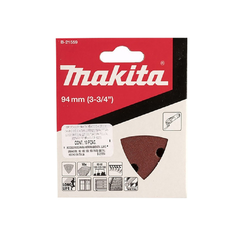 Giấy chà nhám tam giác MAKITA B-21559 (màu đỏ)