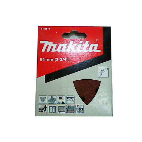 Giấy chà nhám tam giác 80 MAKITA B-21571 (màu đỏ)