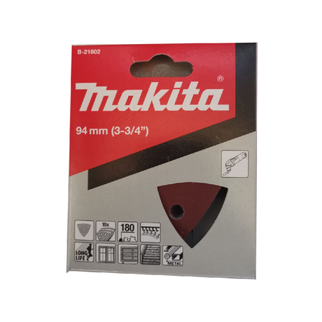 Giấy chà nhám tam giác 180 MAKITA B-21602 (màu đỏ)