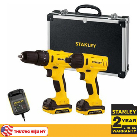 Stanley SCHI121S2FK-B1 12V/1.5Ah cordless drill and screwdriver set