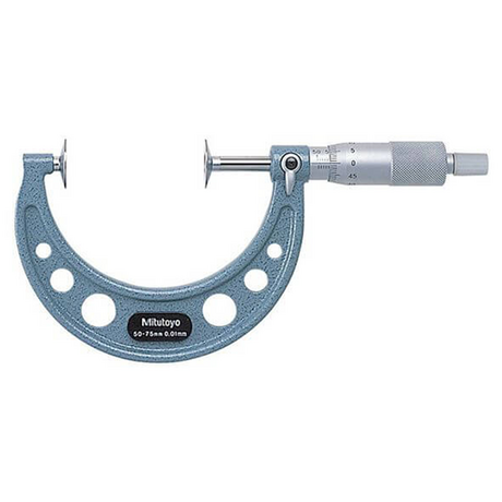 Panme cơ đo bước răng 50-75mm Mitutoyo 123-103 đầu đĩa