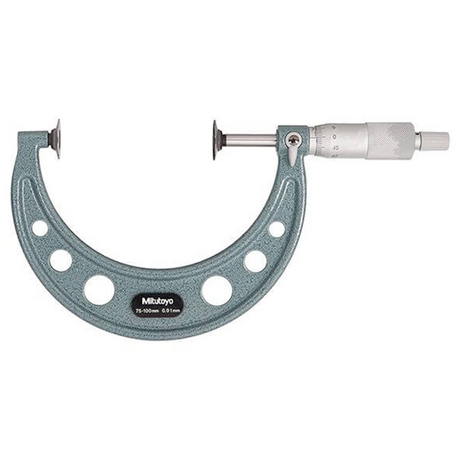 Panme cơ đo bước răng 75-100mm Mitutoyo 123-104 đầu đĩa