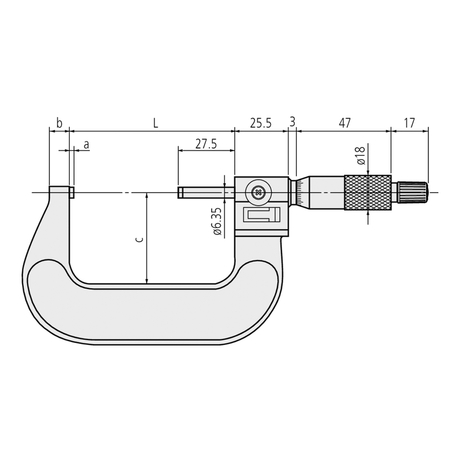 External micrometer measuring indicator 25-50mm Mitutoyo 193-102
