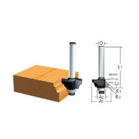 Mũi phay gợn sóng 3/6R MAKITA D-09581